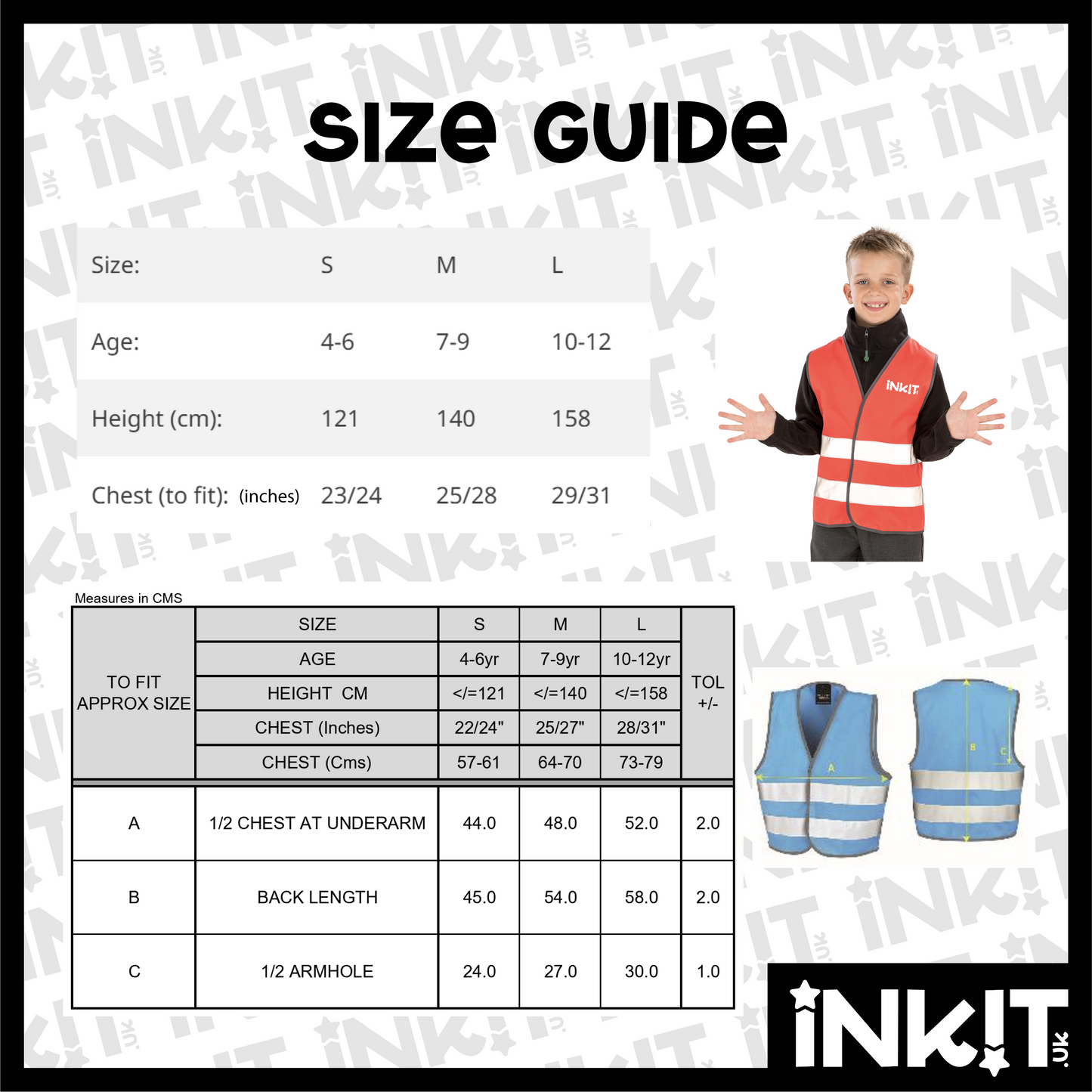 Kids Enhanced Vis Vest - Printed Hi-Vis