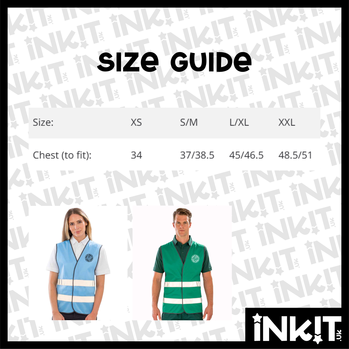Adult Enhanced Vis Vest - Printed Hi-Vis