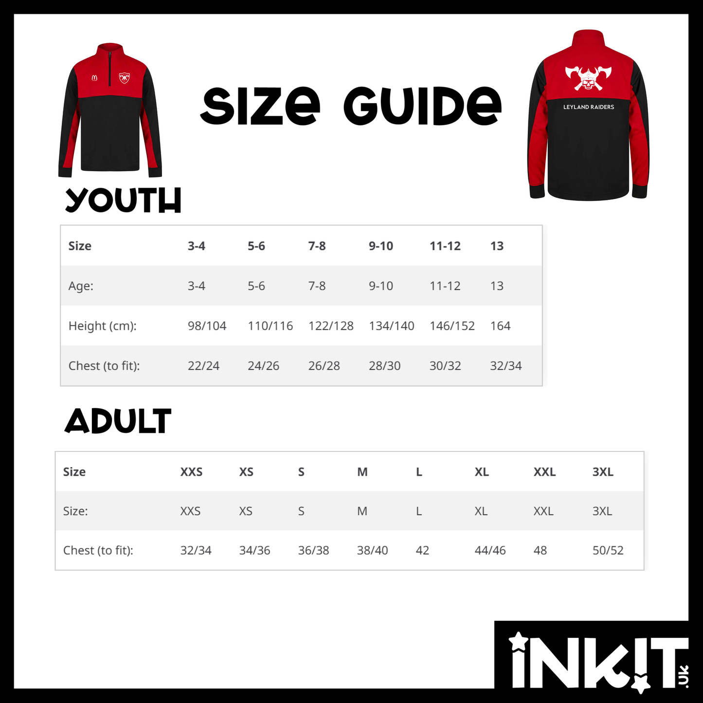 Leyland Raiders 1/4 Zip Tracksuit Top - Youth