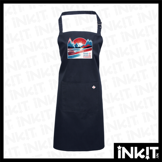Red Rose Canada Full Apron With Pocket