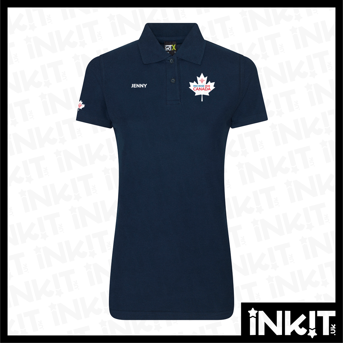Red Rose Canada Adult Polo Shirt - Ladies Fit