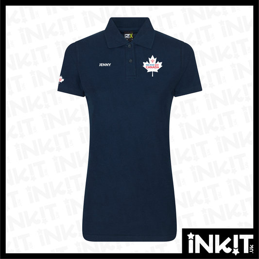 Red Rose Canada Adult Polo Shirt - Ladies Fit
