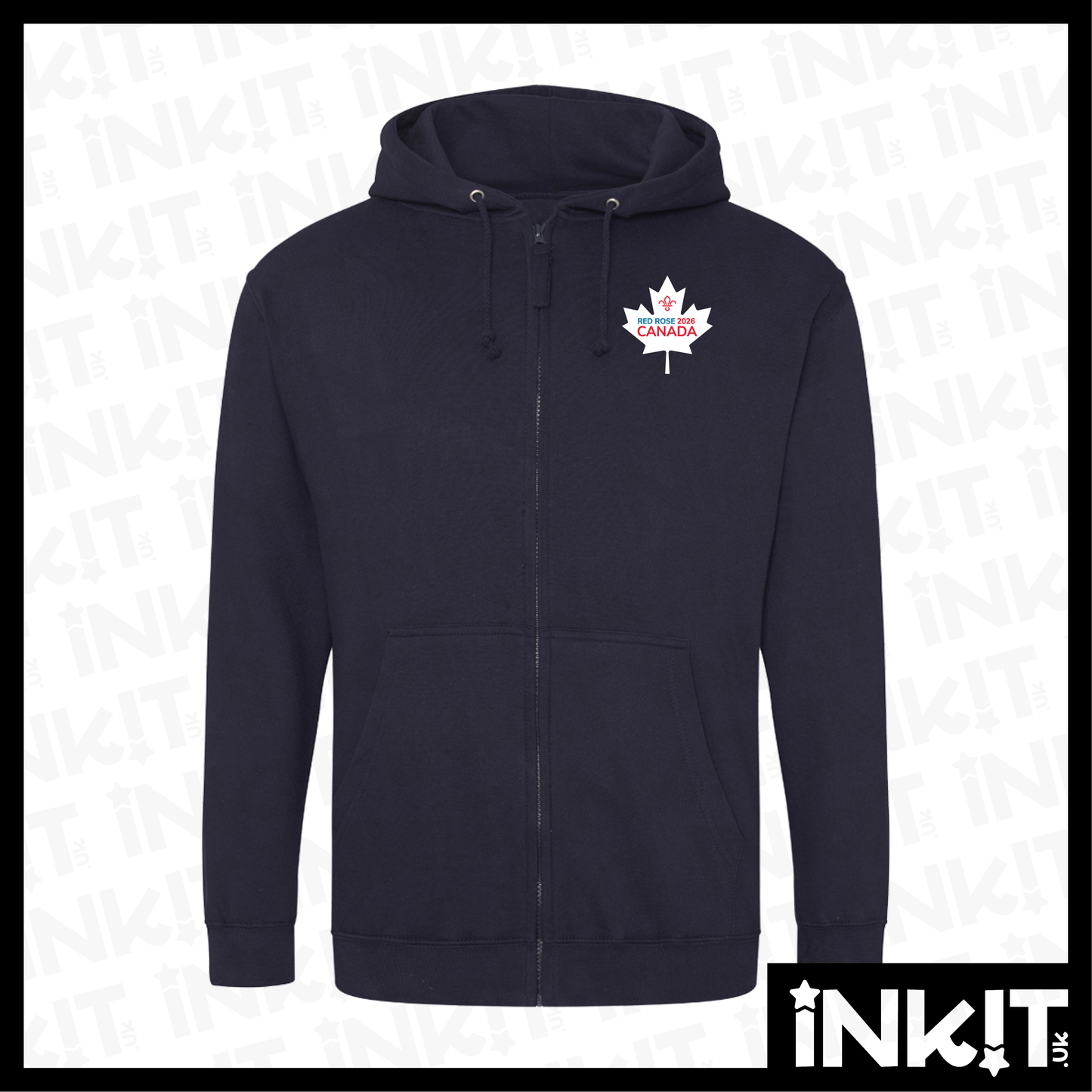 Red Rose Canada 2026 Zip Up Hoodie
