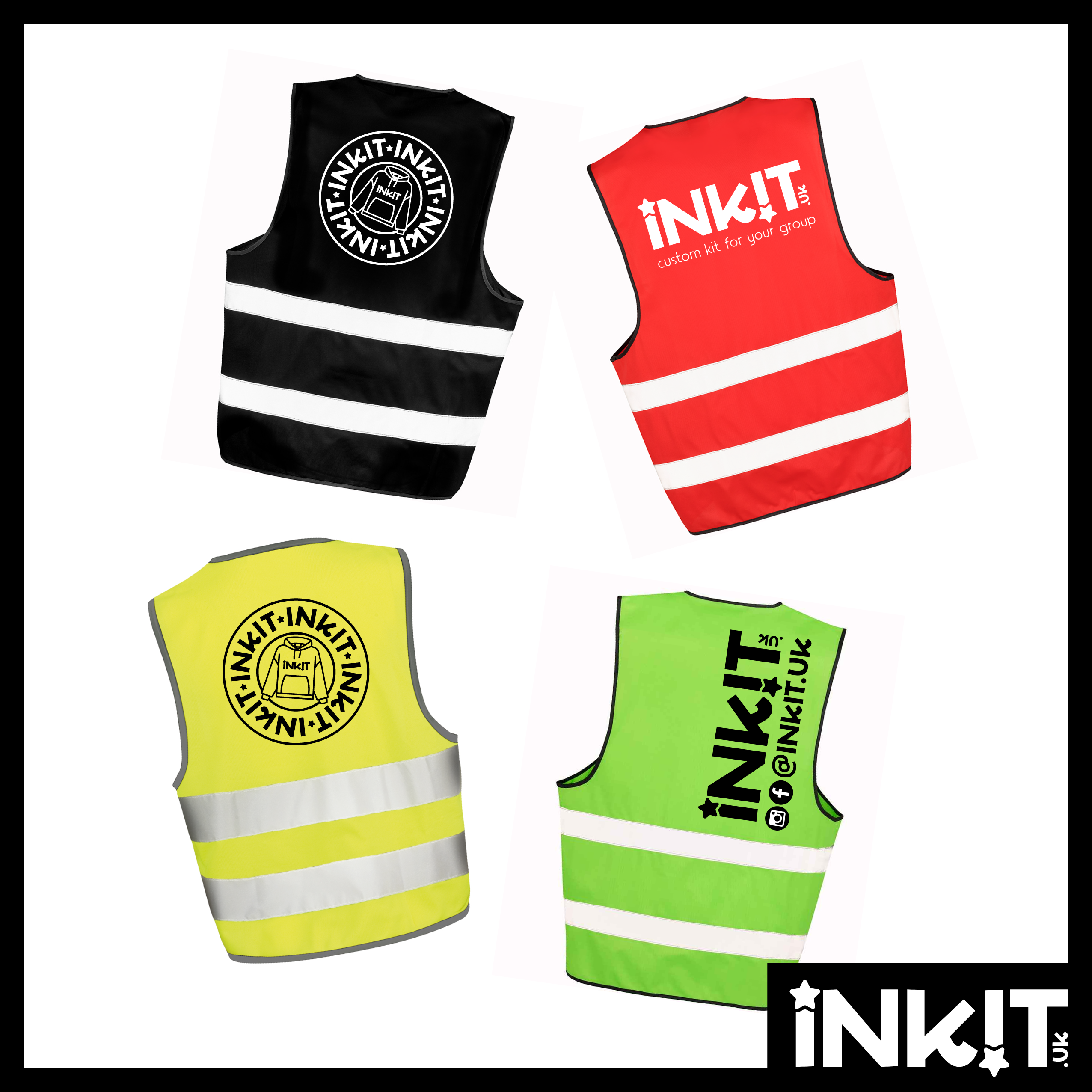 Adult Enhanced Vis Vest - Printed Hi-Vis – iNKiT