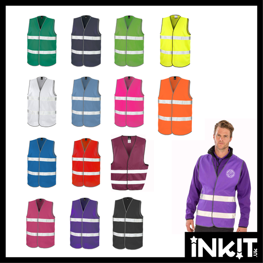 Adult Enhanced Vis Vest - Printed Hi-Vis
