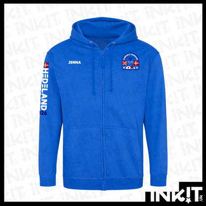 Denmark Jamboree Zip Up Hoodie - Blue