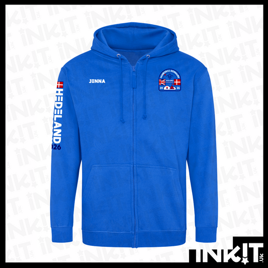Denmark Jamboree Zip Up Hoodie - Blue