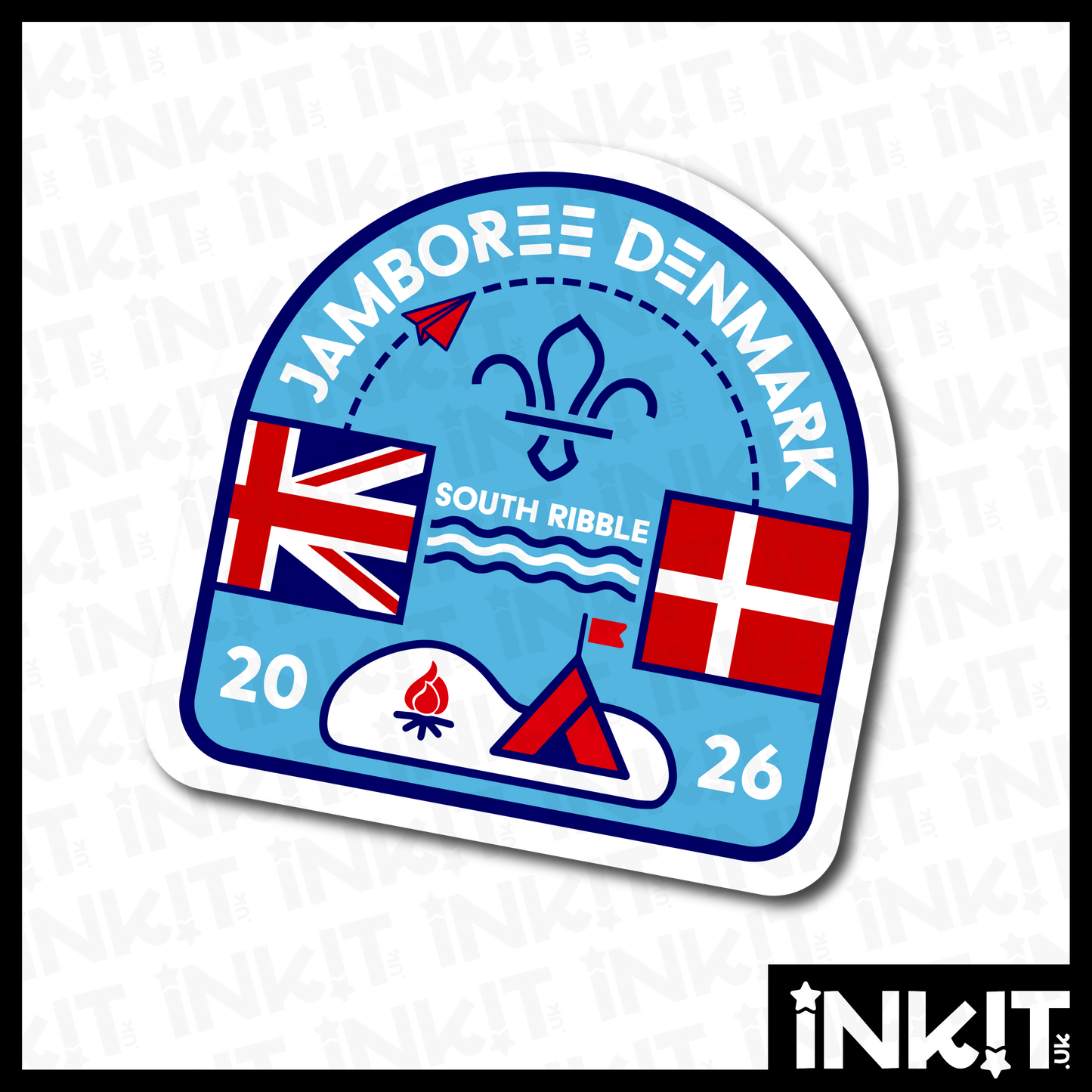 Denmark Jamboree Glossy Vinyl Stickers