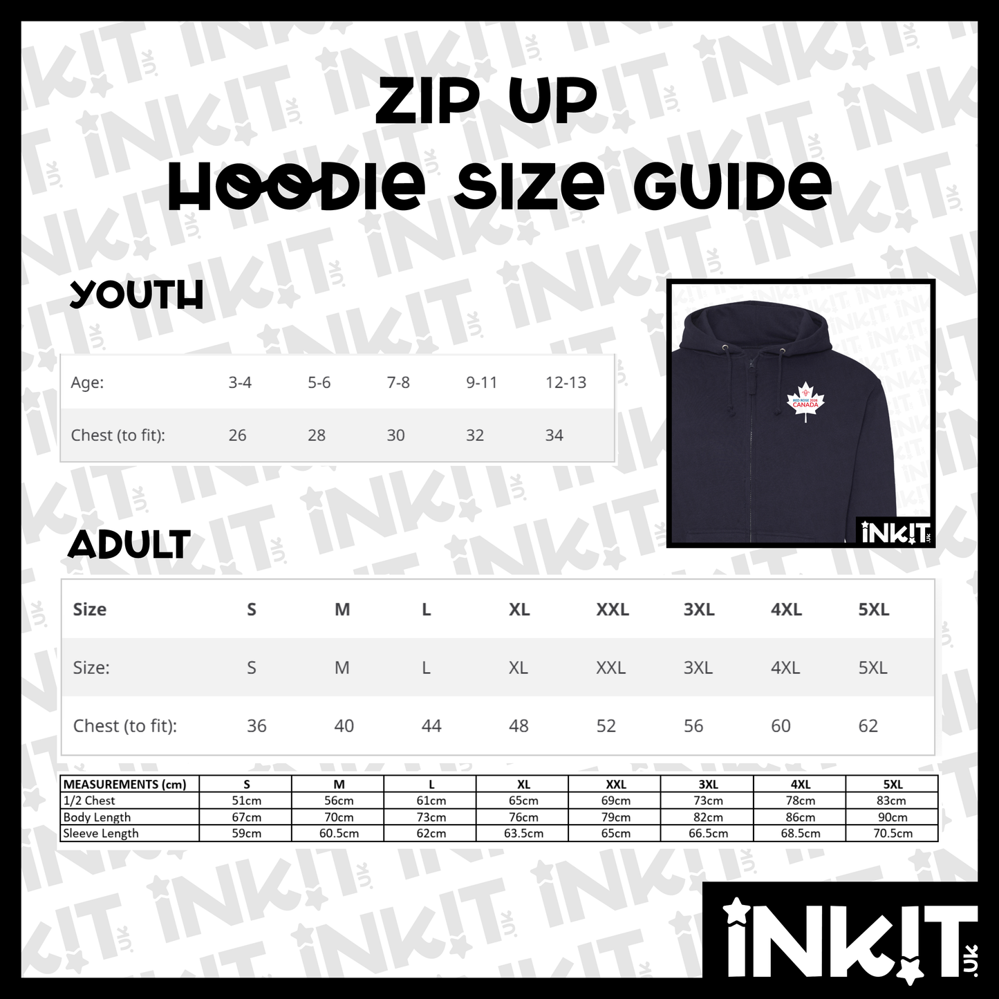 Red Rose Canada 2026 Zip Up Hoodie