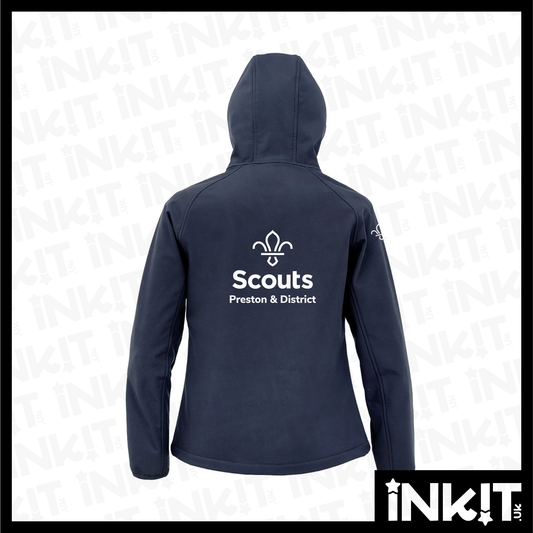 Preston & District Hooded Softshell Jacket - Ladies Fit