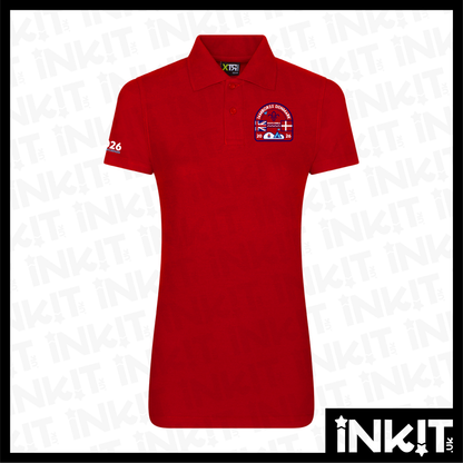 Denmark Jamboree Polo Shirt Red - Ladies Fit