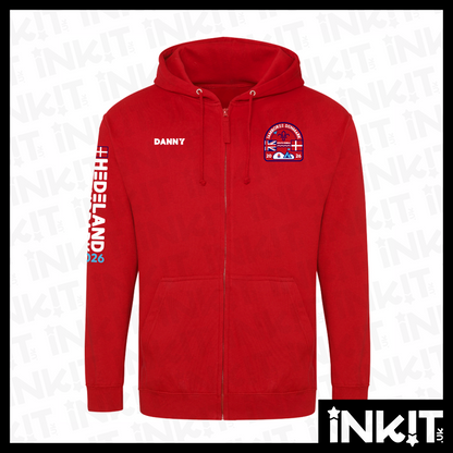 Denmark Jamboree Zip Up Hoodie - Red