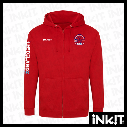 Denmark Jamboree Zip Up Hoodie - Red