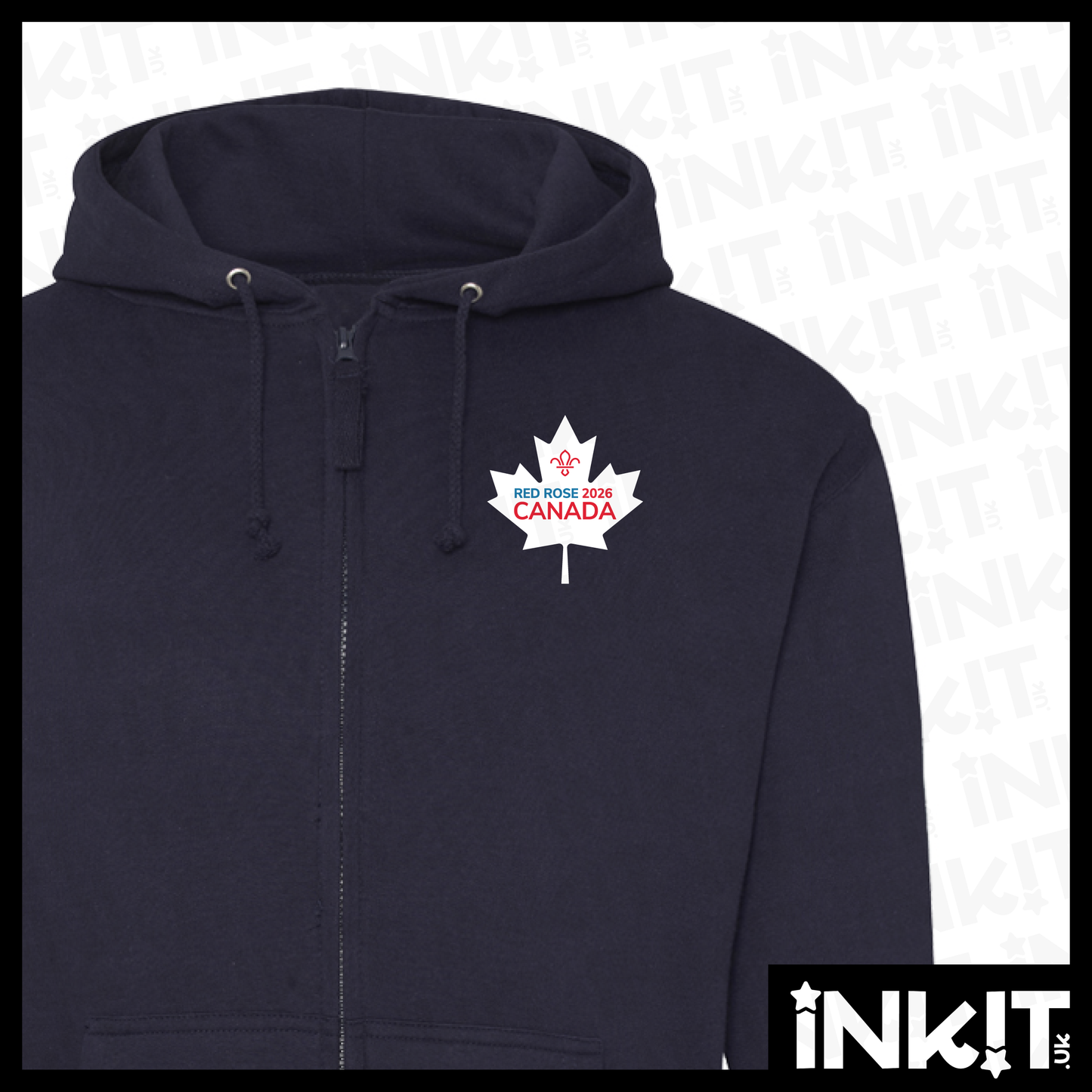 Red Rose Canada 2026 Zip Up Hoodie