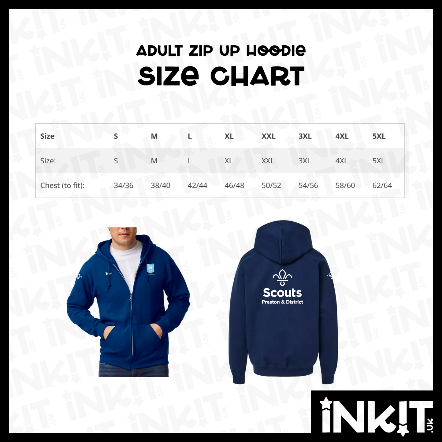 Preston & District Zip Up Hoodie